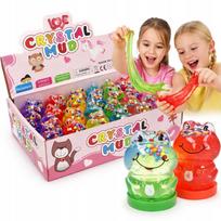MINI GLUTEK SLIME SU BLIZGUČIAIS IR RUTULIUKAIS VARLĖ 24 VNT.