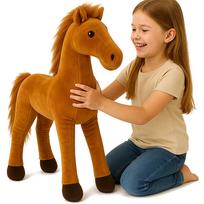 Pliušinis arkliukas Hobby Horse žaislas vaikams, juodas
