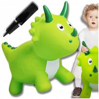 Guminis šokinėjimo žaislas dinozauras vaikams su pompa