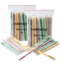Daugkartinio naudojimo vaivorykštiniai šiaudeliai „Bubble Tea“, ekologiškas rinkinys 2x 50 vnt.