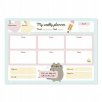Pusheen savaitės darbo stalo planuoklis A3 [Foodie]