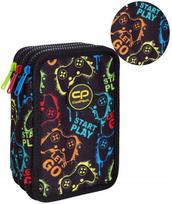 COOLPACK trijų skyrių mokyklinis penalas su priemonėmis