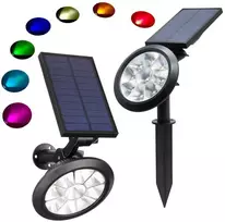 Saulės šviestuvas su RGB apšvietimu, IP55, 42 cm