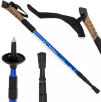Teleskopinė nordic walking lazda su kamštine rankena, 135 cm