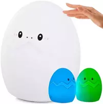 Vaikiška naktinė lempa LED RGB kiaušinio formos