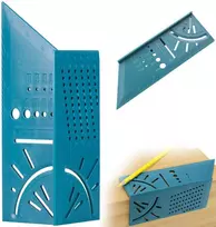 Japoniškas dailidės kampainis 3D, mėlynas