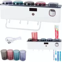 Dantų šepetėlių dėklas su UV sterilizavimo funkcija ir pasta dozatoriumi