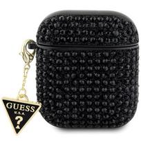 Apple AirPods Guess Hardcase Rhinestone Triangle (GUA2HDGTPK) ausinių dėklas juodos spalvos