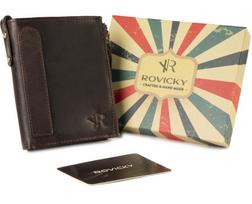 Didelė retro stiliaus piniginė su dviem monetų kišenėmis — Rovicky