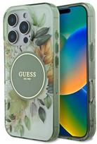 Guess IML Flower & Tonal Circle MagSafe Apple iPhone 16 Pro - dėklas telefonui žalios spalvos