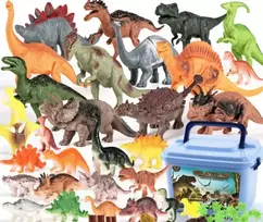 Dinozaurų figūrėlių rinkinys 44 vnt su dėže