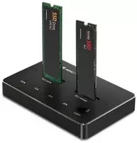 Stacionarus kompiuteris Qoltec Doko stotelė dysków ssd m.2 nvme sata usb-c dual 2 x 2tb