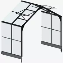 Modulis šiltnamiui PREMIUM Solid PC, 137x278 cm, Juodas