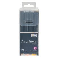 Marvy Uchida Permanentiniai markeriai teptukiniu antgaliu "Le Plume Permanent" #3000-12C 12 vnt.