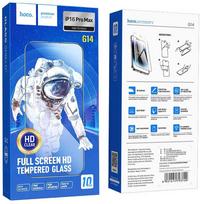 Grūdinto stiklo iPhone 16 PRO MAX / 17 PRO MAX Hoco HD 5D apsauginis stiklas 10 vnt. G14 juodas