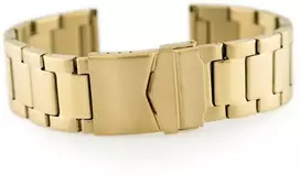 Aukštos kokybės plieno apyrankė 676G - auksinė - 22mm