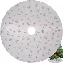 ISO TRADE Kalėdų eglutės kilimėlis 90 cm Baltas Sidabras