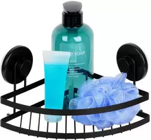 Bathroom Solutions Kampinė lentyna 24x18x12,5 cm Juoda