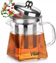 Vilde Arbatinukas 330 ml su Filtru Stiklinis Arbatos Indas