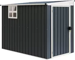 Koduva Sodo laikymo pašiūrė 84H-359V01CG, tamsiai pilka, plienas, 128 x 231 x 161/181 cm