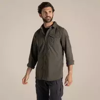 Marškiniai Craghoppers NosiLife Adventure Shirt III, su apsauga nuo uodų, Woodland Žalias