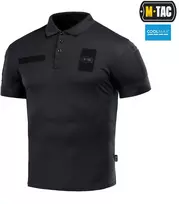 Taktiniai marškinėliai M-Tac Elite Tactical Coolmax, polo stiliaus, Juoda