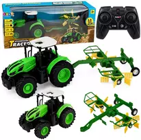 Lean Toys Traktorius su grėbliu 1:24