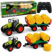 Lean Toys RC traktorius su priekaba 1:24