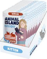 Animal Island Everyday Kitten Turkey with rabbit Box - wet cat food - 12x85g