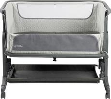 Babytrold - Bedside Sleep Tight with Wheels - Grey - 92 x 55 x 70.5-82 cm