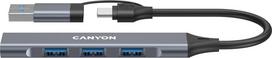 Canyon hub DS-02 4in1 USB-A/C Grey