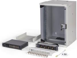 Digitus SOHO Pro network set, 254 mm (10") - 9U, 315 x 300 mm (W x D)