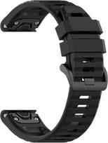 Fixed | Silicone Strap for Garmin QuickFit 26mm | Black