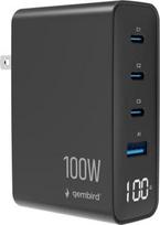 Gembird Universal charger GaN 100W LCD 3xUSB-C 1xUSB-A black