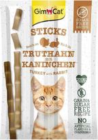 Gimcat Sticks Turkey and rabbit - cat treats - 4pcs