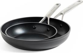 Kitchenaid - Forged Hardened Aluminium Frypan Set 2pcs - Black - 20cm + 28cm