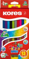 Kores - Kolores - Jumbo Dou 12 Coloured Pencils (93252)