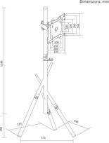 Maclean TV Floor Stand/Mount, 27–55", max. VESA 200x200, max. 60 kg, MC-181 W