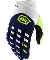 Motokroso pirštinės 100% Airmatic mėlynos/baltos - Balta/mėlyna
