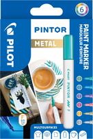 Pilot - Pintor Marker Fine Metal Mix 6 colors (Fine Tip)