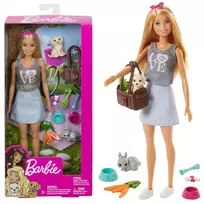 Mattel Barbie with Animals Doll Set with Accessories ZA6706