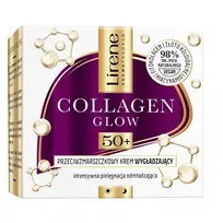 LIRENE_„Collagen Glow“ raukšles mažinantis ir odą išlyginantis kremas 50+ 50 ml