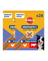 PEDIGREE DentaStix (vidutinių veislių) dantų priežiūros skanėstai šunims 52 vnt. 2x4x180g
