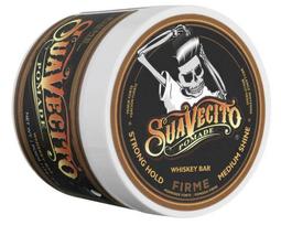 Suavecito Whiskey Bar Firme Strong Hold plaukų pomada, stiprios fiksacijos, 115 g