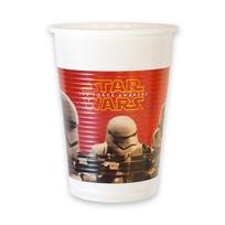Plastikiniai puodeliai „Star Wars The Force Awakens“ 200 ml (8 vnt.) – Žvaigždžių karų gimtadieniui