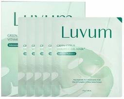 Veido kaukių rinkinys Luvum Green Citrus Vitamin C Gel Plus, 5 vnt.