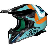 Motokroso šalmas X-Lite X-502 Best Trick, akvamarininis - Juoda / mėlyna
