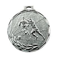 Medalis E10 Futbolas - 50 mm - Sidabrinė