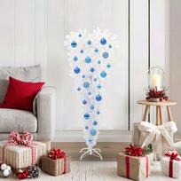 Dirbtinė Kalėdų eglutė su 150 LED Balta 120 cm PVC ir Plienas