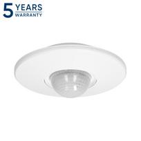 Apsaugos sistemos // Judesio jutikliai // Czujnik ruchu i obecności 360°, IP20, 2000W, 3 sensory, regulacja zasięgu -3m-20m, biały